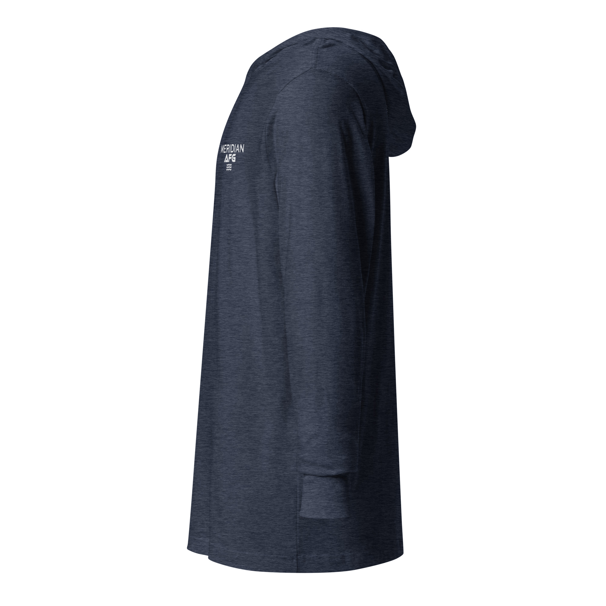 unisex-hooded-long-sleeve-tee-heather-navy-left-6a3d667622e45